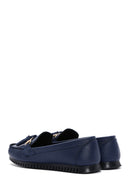 Women's Navy Blue Tassel Detailed Loafer | Derimod
