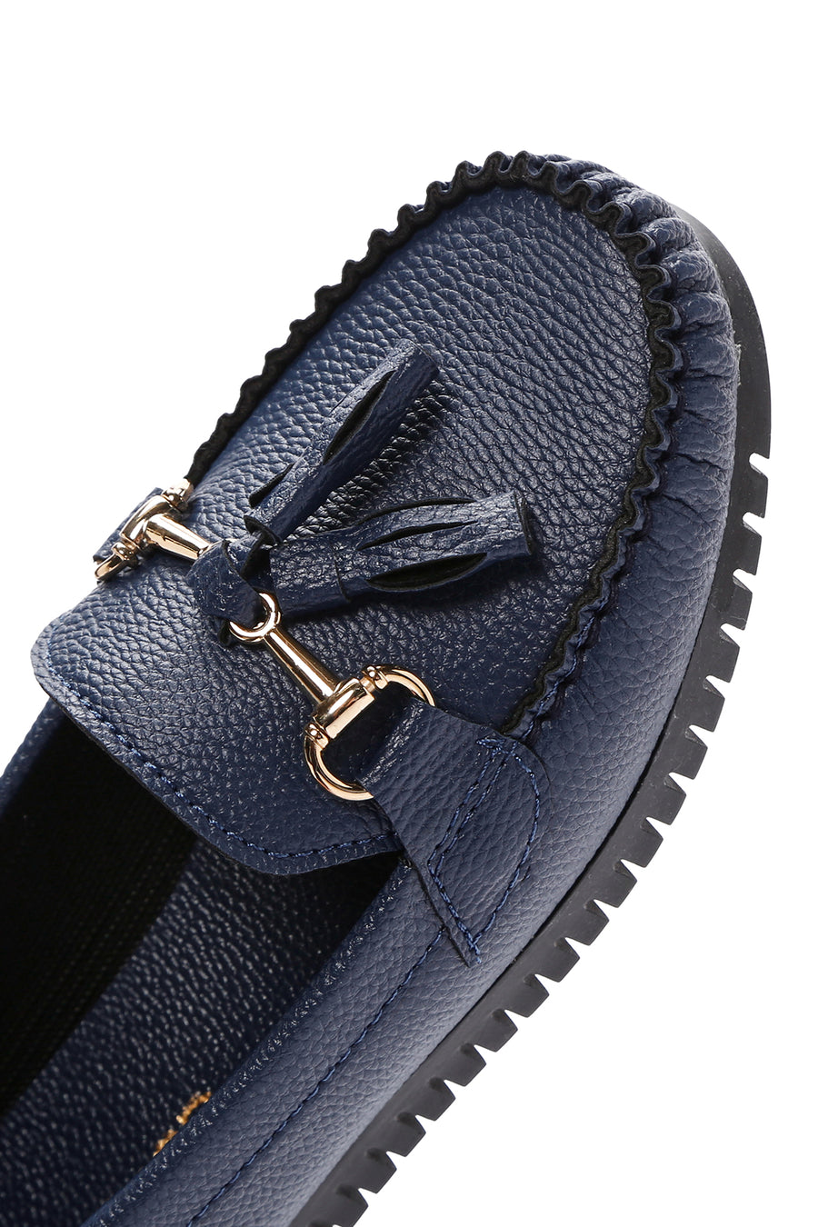 Kadın Lacivert Püskül Detaylı Loafer