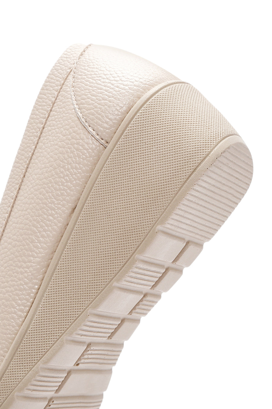 Women's Beige Wedge Heel Loafer