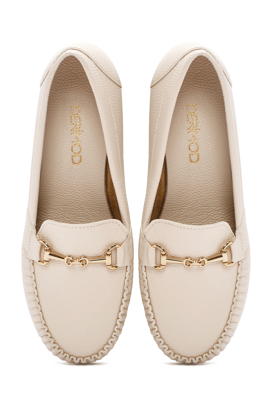 Women's Beige Wedge Heel Loafer