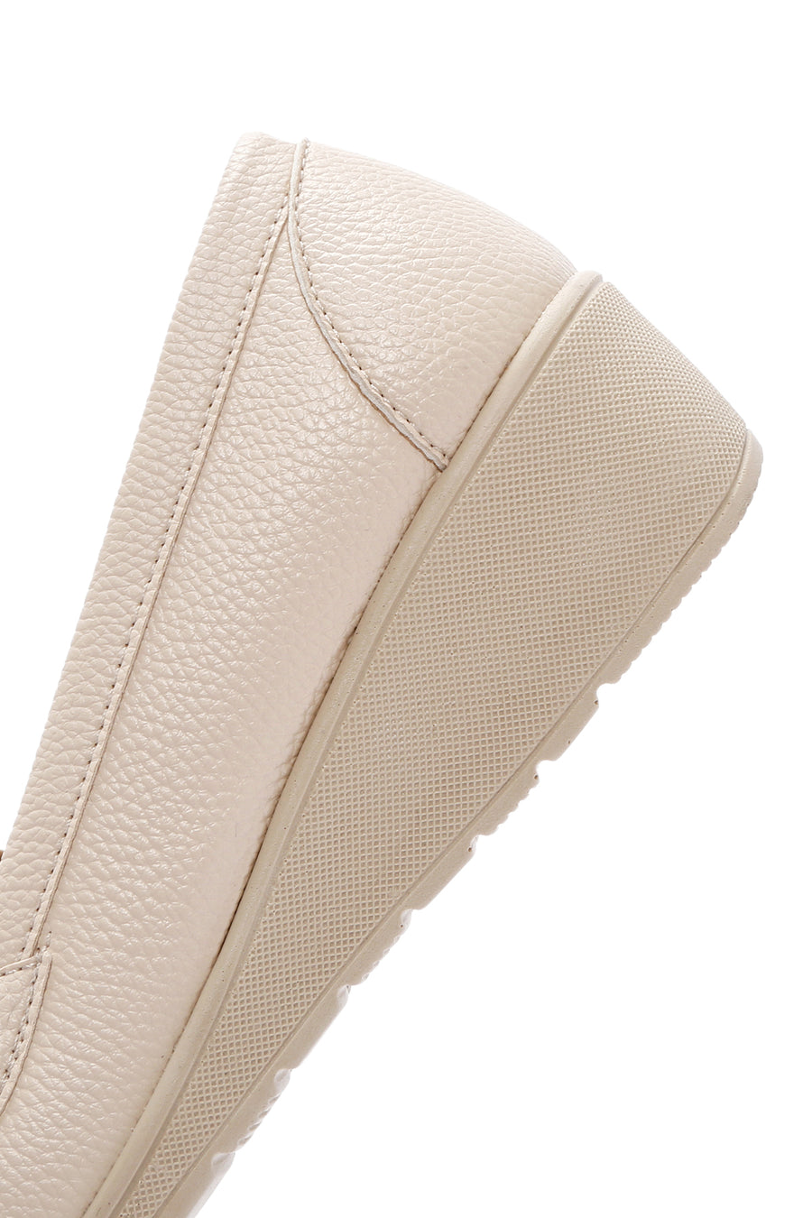 Women's Beige Wedge Heel Loafer