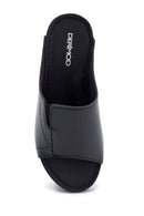 Women's Wedge Heeled Casual Slippers | Derimod