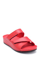 Women's Wedge Heel Banded Casual Slippers | Derimod