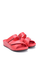 Women's Wedge Heel Banded Casual Slippers | Derimod