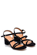Women's Black Thick Heeled Sandals | Derimod