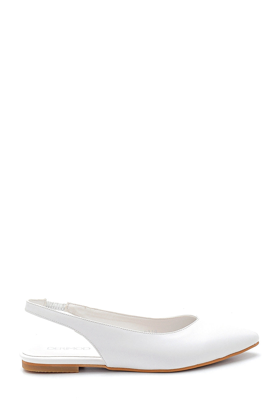 Women's White Open Back Daily Ballerinas 21SFE402118 | Derimod