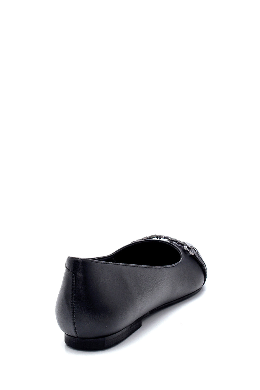 Women's Black Buckle Ballerinas