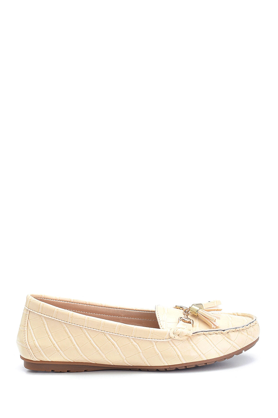 Women's Crocodile Patterned Tassel Loafer 21SFE4028E3 | Derimod