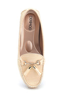 Women's Crocodile Patterned Tassel Loafer | Derimod