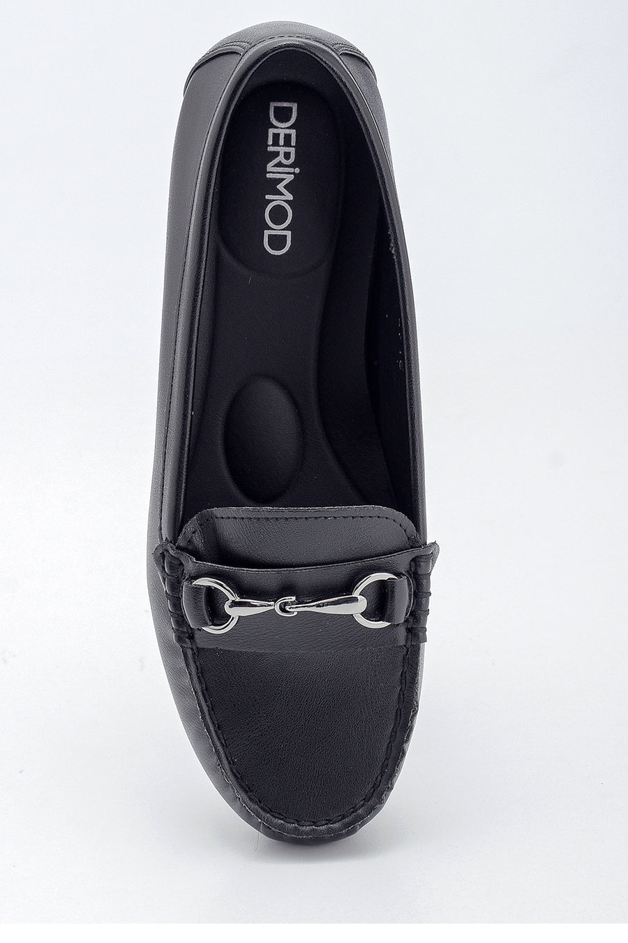 Kadın Siyah Tokalı Casual Loafer