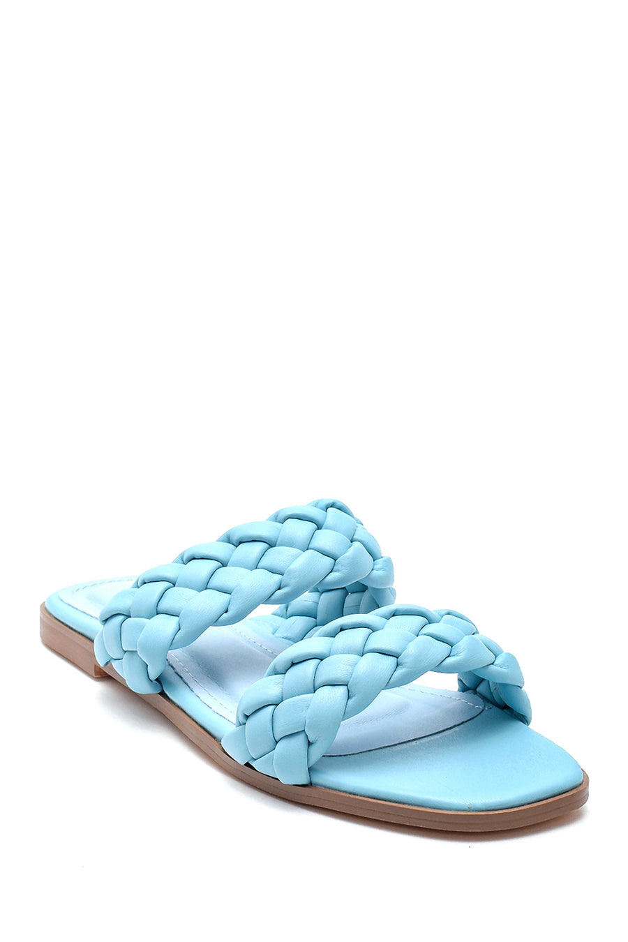 Women's Blue Braided Slippers
