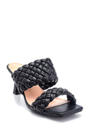 Kadın Örgü Detaylı Topuklu Terlik | Derimod