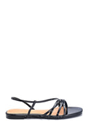 Women's Black Patent Leather Sandals | Derimod
