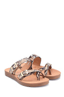 Kadın Yılan Baskılı Casual Terlik | Derimod