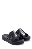 Women's Casual Crocodile Patterned Slippers | Derimod