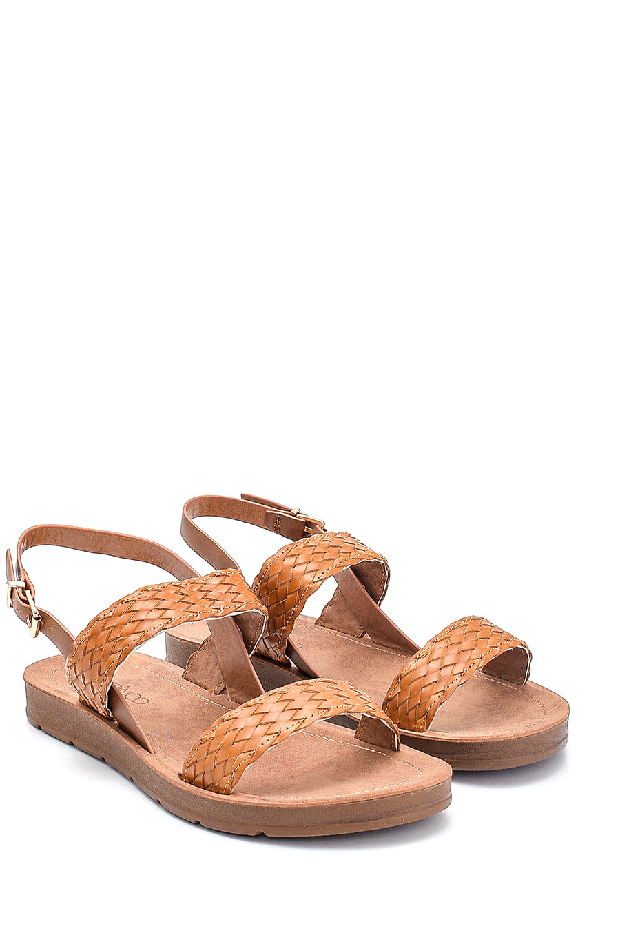 Kadın Örgü Detaylı Casual Sandalet