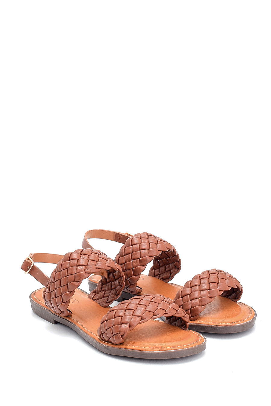 Kadın Örgü Detaylı Casual Sandalet