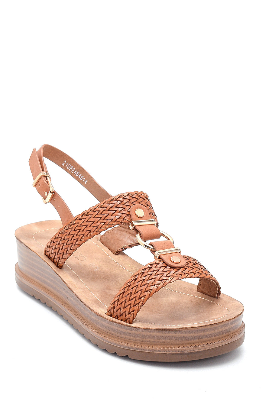 Women's Tan Thick Sole Sandals