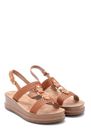 Women's Tan Thick Sole Sandals | Derimod