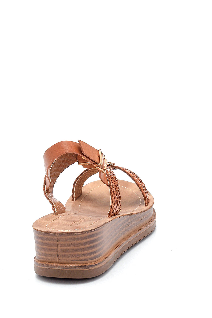 Women's Tan Thick Sole Sandals