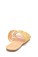 Women's Knitted Detailed Casual Flat Slippers | Derimod