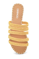 Women's Knitted Detailed Casual Flat Slippers | Derimod