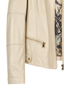 Donna Women's Beige Short Leather Jacket | Derimod