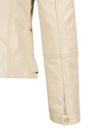 Donna Women's Beige Short Leather Jacket | Derimod