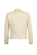 Donna Women's Beige Short Leather Jacket | Derimod