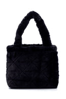 Kadın Siyah Peluş El Çantası | Derimod