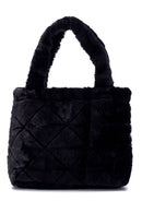Kadın Siyah Peluş El Çantası | Derimod