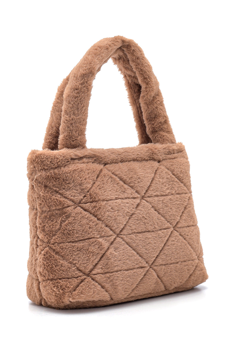 Women's Camel Plush Handbag