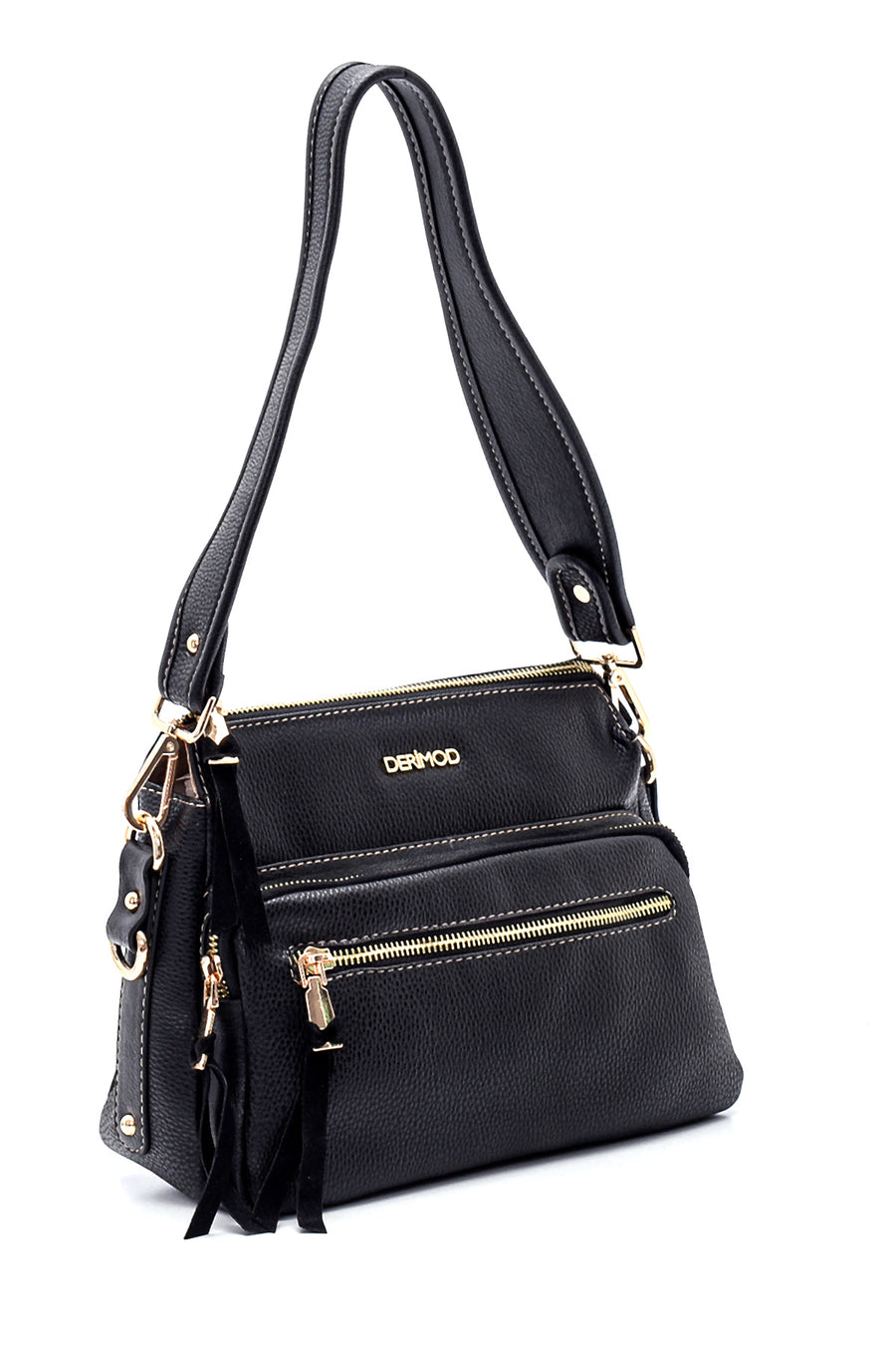 Women's External Zipper Shoulder Bag