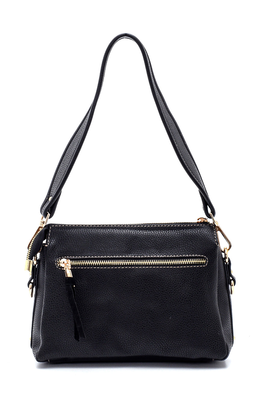 Women's External Zipper Shoulder Bag