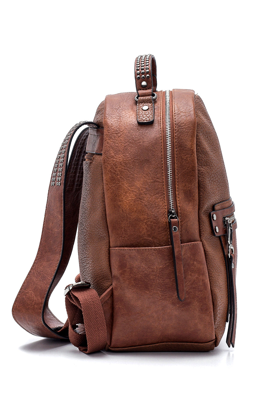 Women's Metal Detailed Backpack
