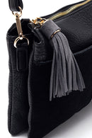 Women's Suede Detailed Crossbody Bag | Derimod