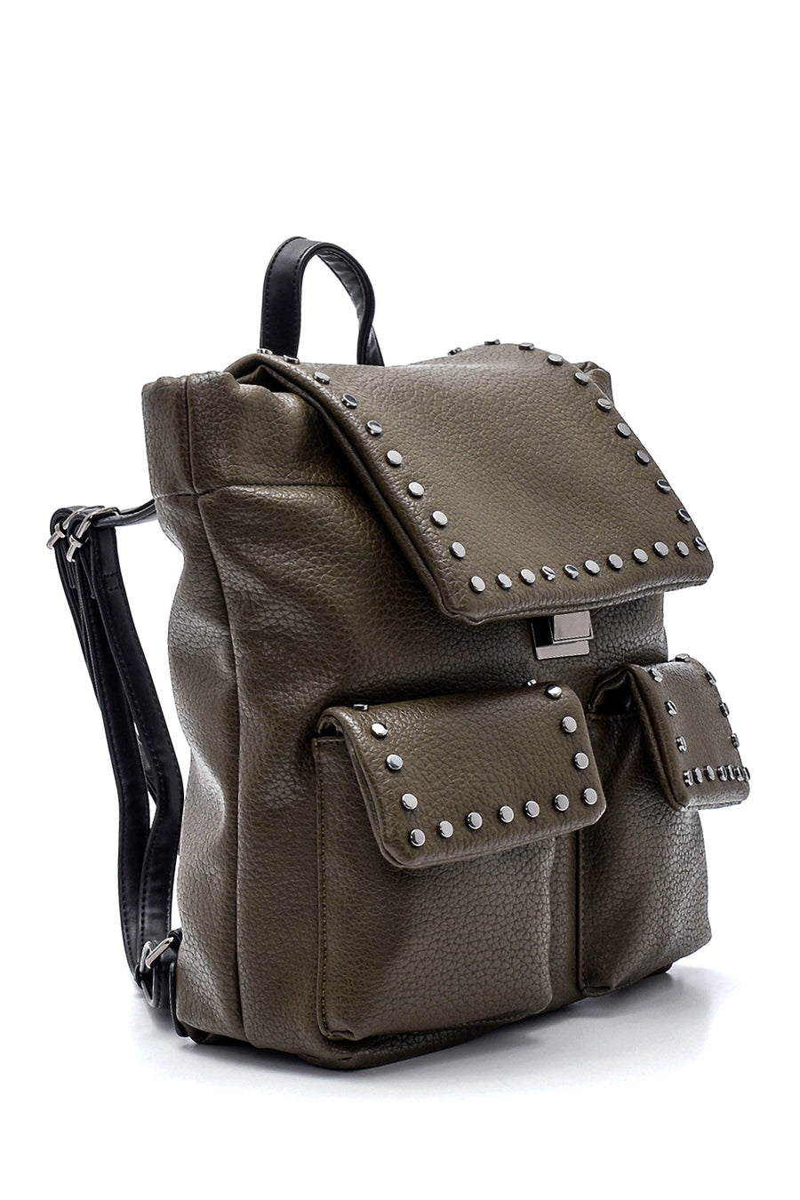 Women's Metal Detailed Backpack