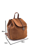 Kadın Taba Süet Sırt Çantası | Derimod