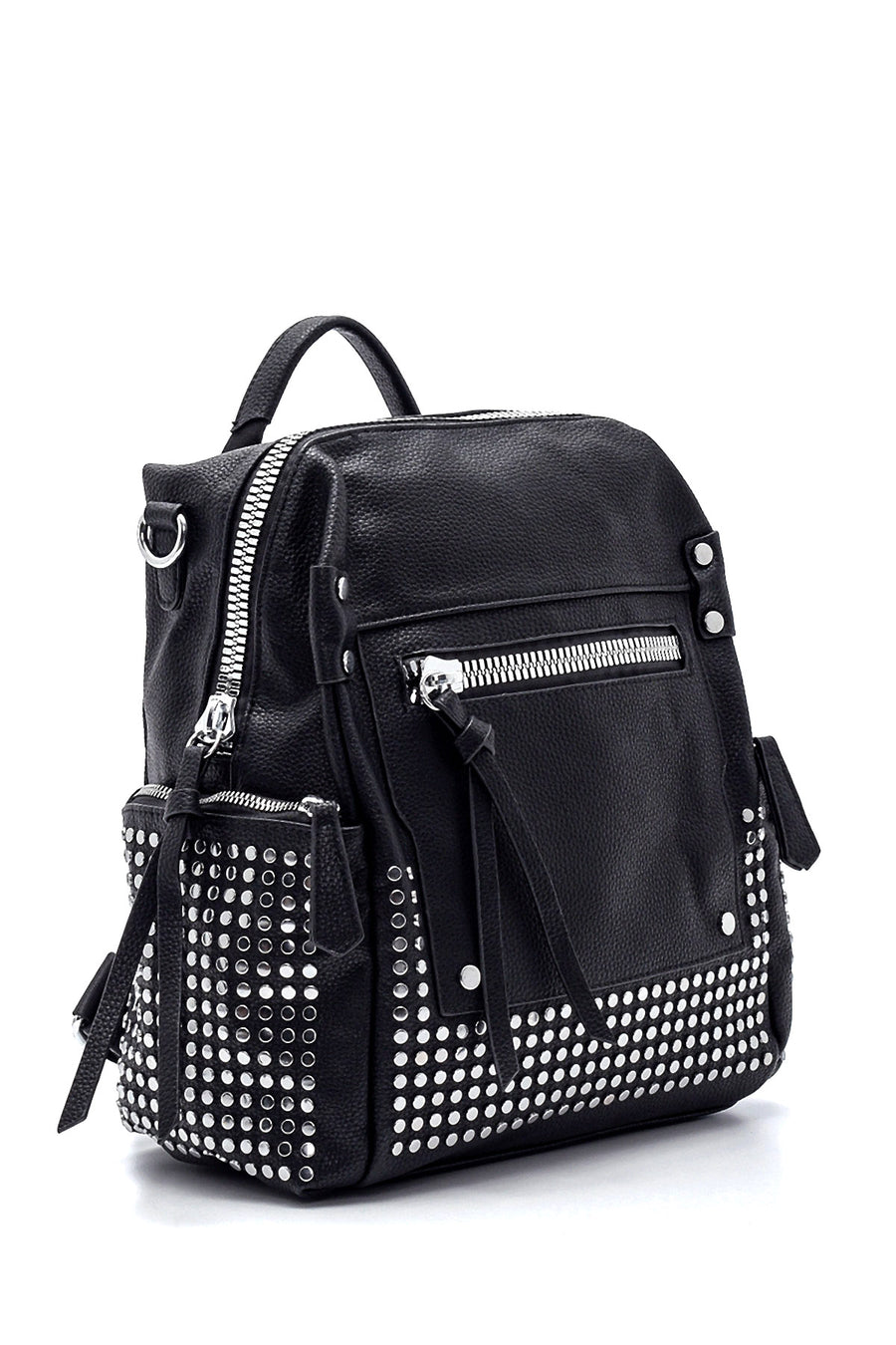 Women's Metal Detailed Backpack