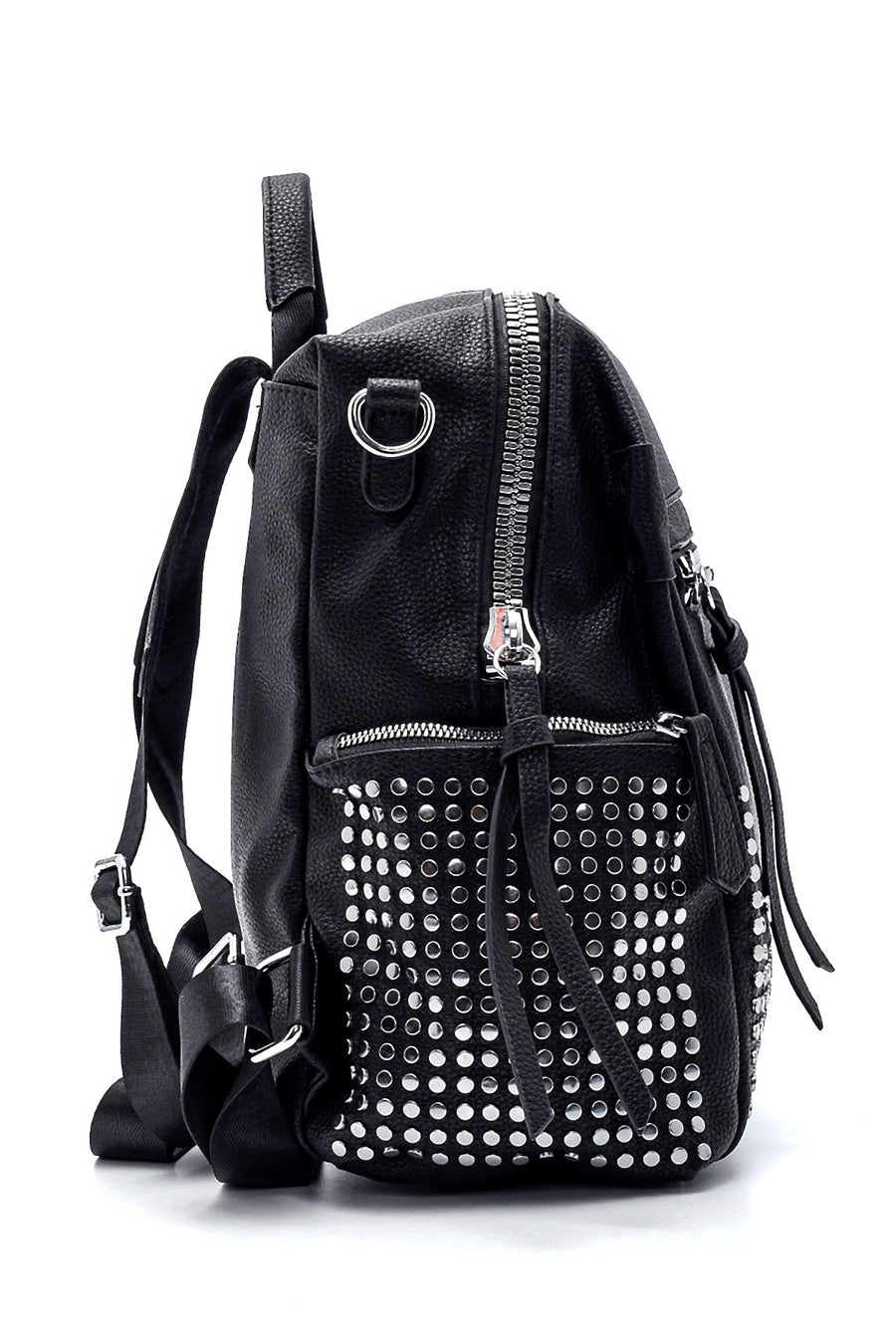 Women's Metal Detailed Backpack