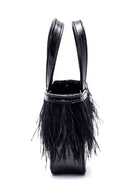 Kadın Tüylü Yılan Desenli Derimod X Whenever Company Mini El Çantası | Derimod