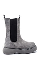 Women's Leather Suede High Sole Chelsea Boots | Derimod