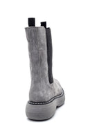 Women's Leather Suede High Sole Chelsea Boots | Derimod