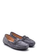 Women's Leather Suede Loafer | Derimod