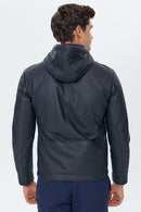 Fernandes Men's Black Hooded Leather Jacket | Derimod