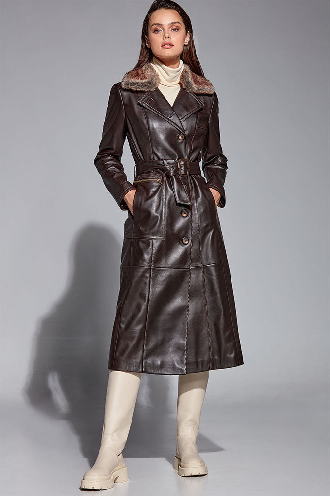 Modena Women's Leather Jacket 21WGE592047 | Derimod