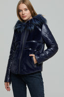 Wendy Kapüşonlu Deri Mont | Derimod