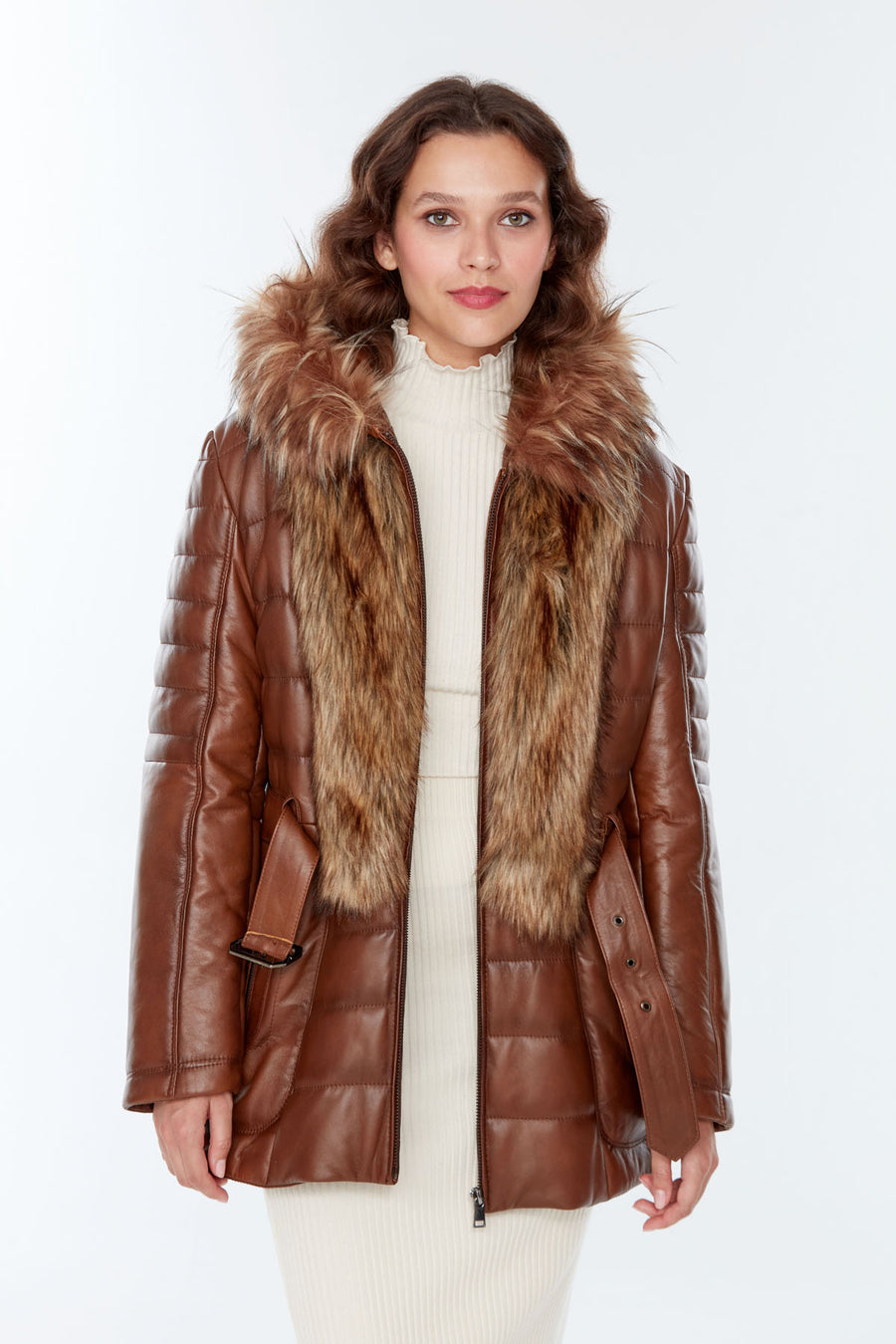 Beatrice Women's Leather Coat