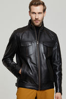 Chris Men's Leather Jacket | Derimod
