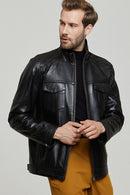 Chris Men's Leather Jacket | Derimod